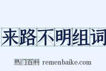 来路不明组词是什么意思的图片